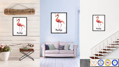 Flamingo Bird Canvas Print, Black Picture Frame Gift Ideas Home Decor Wall Art Decoration