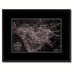 Persia Arabia Iraq Iran Vintage Vivid Sepia Map Canvas Print, Picture Frames Home Decor Wall Art Decoration Gifts