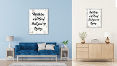 Mistakes Are Proof That You're Trying Vintage Saying Gifts Home Decor Wall Art Canvas Print with Custom Picture Frame