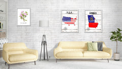 Georgia Flag Gifts Home Decor Wall Art Canvas Print with Custom Picture Frame