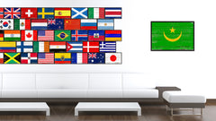 Mauritania Country National Flag Vintage Canvas Print with Picture Frame Home Decor Wall Art Collection Gift Ideas