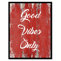 Good Vibes Only Quote Saying Gift Ideas Home Decor Wall Art