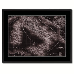 Italy Rome Vintage Vivid Sepia Map Canvas Print, Picture Frames Home Decor Wall Art Decoration Gifts