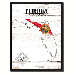 Florida State Flag Gifts Home Decor Wall Art Canvas Print Picture Frames