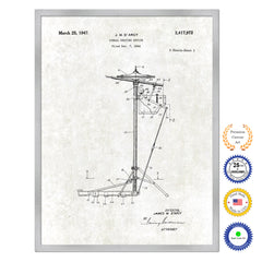 1947 Cymbal Beating Device Old Patent Art Print on Canvas Custom Framed Vintage Home Decor Wall Decoration Great for Gifts