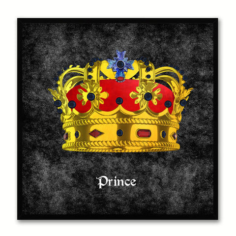 King Yellow Canvas Print Black Frame Kids Bedroom Wall Home Décor
