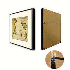 Sicily West Aegadian Islands Vintage Antique Map Wall Art Home Decor Gift Ideas Canvas Print Custom Picture Frame