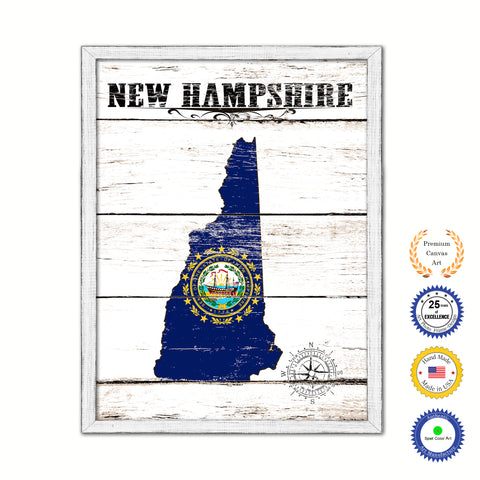 New Hampshire State Vintage Map Home Decor Wall Art Office Decoration Gift Ideas