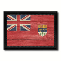 Canadian Red Ensign City Canada Country Texture Flag Canvas Print Black Picture Frame