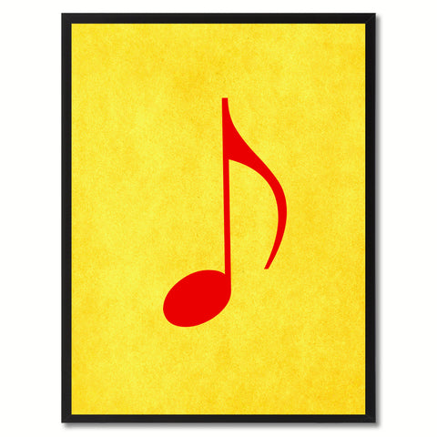 Quaver Music Yellow Canvas Print Pictures Frames Office Home Décor Wall Art Gifts