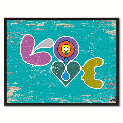 Love Beach Adult Sign Frame Gift Canvas Print Home Décor Wall Art