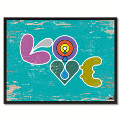 Love Beach Adult Sign Frame Gift Canvas Print Home Décor Wall Art