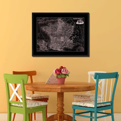 Mexico Vintage Vivid Sepia Map Canvas Print, Picture Frames Home Decor Wall Art Decoration Gifts