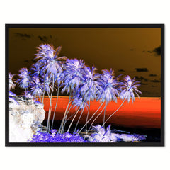 Palm Tree Invert Landscape Photo Canvas Print Pictures Frames Home Décor Wall Art Gifts