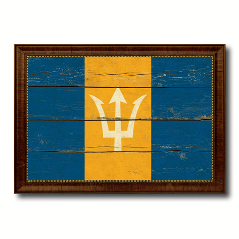Ukraine Country Flag Vintage Canvas Print with Black Picture Frame Home Decor Gifts Wall Art Decoration Artwork