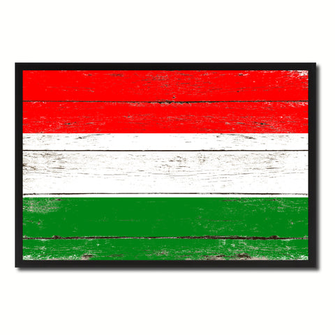 Hungary Country National Flag Vintage Canvas Print with Picture Frame Home Decor Wall Art Collection Gift Ideas