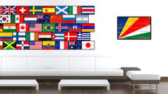 Seychelles Country National Flag Vintage Canvas Print with Picture Frame Home Decor Wall Art Collection Gift Ideas