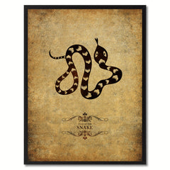 Zodiac Snake Horoscope Canvas Print, Black Picture Frame Home Decor Wall Art Gift