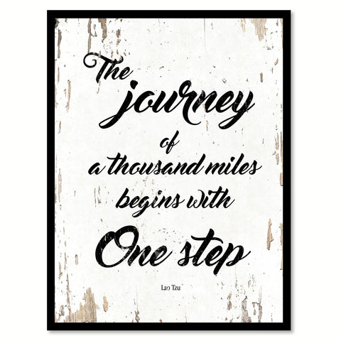 The Journey Of A Thousand Miles Lao Tzu Quote Saying Home Decor Wall Art Gift Ideas 111880