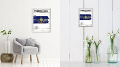 Pennsylvania Flag Gifts Home Decor Wall Art Canvas Print with Custom Picture Frame