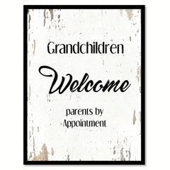 Grandchildren Welcome Quote Saying Home Decor Wall Art Gift Ideas 111750