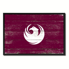 Phoenix City Arizona State Flag Vintage Canvas Print with Black Picture Frame Home Decor Wall Art Collectible Decoration Artwork Gifts
