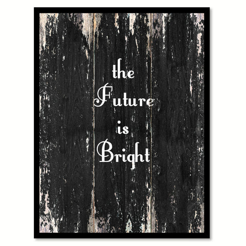 The future is bright Motivational Quote Saying Canvas Print with Picture Frame Home Decor Wall Art