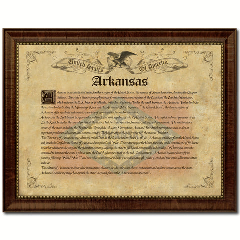 Arkansas State Vintage Map Gifts Home Decor Wall Art Office Decoration