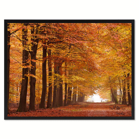 Autumn Tree Orange Landscape Photo Canvas Print Pictures Frames Home Décor Wall Art Gifts