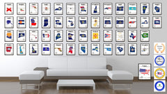 Mississippi State Flag Gifts Home Decor Wall Art Canvas Print Picture Frames