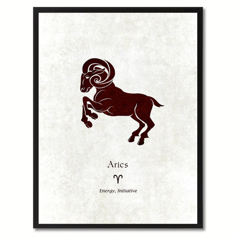 Zodiac Aries Horoscope Astrology Canvas Print, Picture Frame Home Decor Wall Art Gift