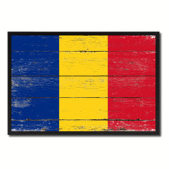 Romania Country National Flag Vintage Canvas Print with Picture Frame Home Decor Wall Art Collection Gift Ideas