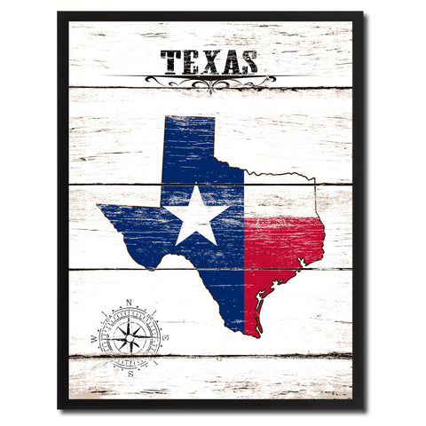Texas State Flag Gifts Home Decor Wall Art Canvas Print Picture Frames