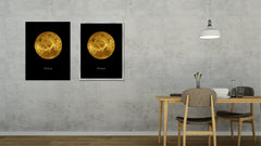 Venus Print on Canvas Planets of Solar System Silver Picture Framed Art Home Decor Wall Office Decoration