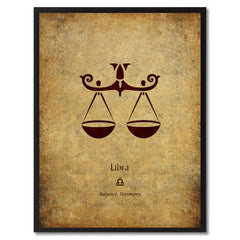Zodiac Libra Horoscope Astrology Canvas Print, Picture Frame Home Decor Wall Art Gift