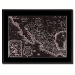 Mexico Vintage Vivid Sepia Map Canvas Print, Picture Frames Home Decor Wall Art Decoration Gifts