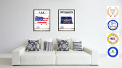 North Dakota State Flag Gifts Home Decor Wall Art Canvas Print Picture Frames