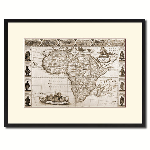 Europe Vintage Sepia Map Canvas Print, Picture Frame Gifts Home Decor Wall Art Decoration