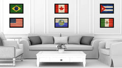 Orlando City Florida State Texture Flag Canvas Print Black Picture Frame
