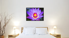 Purple Lotus Flower Framed Canvas Print Home Décor Wall Art