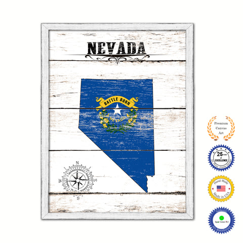 Nevada State Vintage Map Home Decor Wall Art Office Decoration Gift Ideas