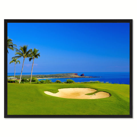 Coastal Golf Course Photo Canvas Print Pictures Frames Home Décor Wall Art Gifts