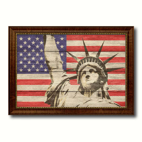 Make America Great Again USA Flag Canvas Print Black Picture Frame Gifts Home Decor Wall Art
