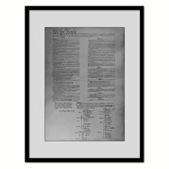 Constitution We The People Canvas Print Home Decor Wall Art, Black Framed