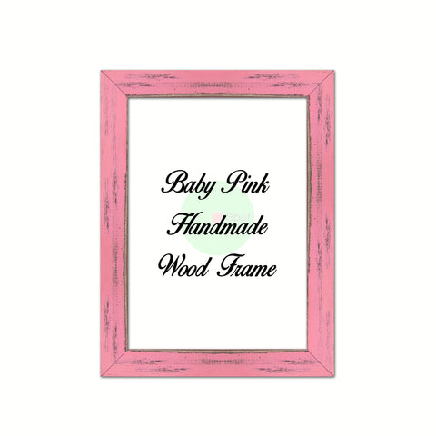 Baby Pink Wood Frame Wholesale Farmhouse Shabby Chic Picture Photo Poster Art Home Decor