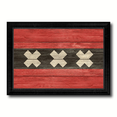 Milford City Connecticut State Texture Flag Canvas Print Black Picture Frame