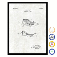 1931 Athletic Shoe Old Patent Art Print on Canvas Custom Framed Vintage Home Decor Wall Decoration Great for Gifts