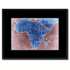 Africa Mapmaker Vintage Vivid Color Map Canvas Print, Picture Frame Home Decor Wall Art Office Decoration Gift Ideas