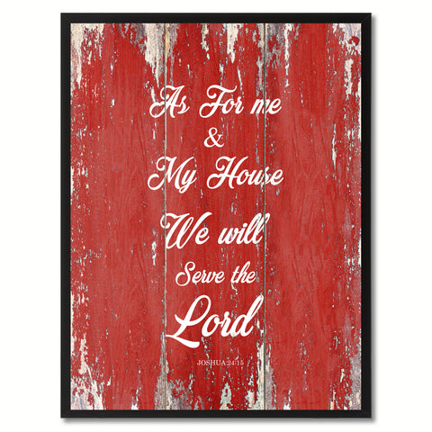 As for me & My House We will Serve the Lord Religious Quote Saying Gift Ideas Home Décor Wall Art