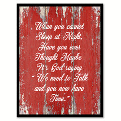 When you cannot sleep at night  Quote Saying Gift Ideas Home Décor Wall Art